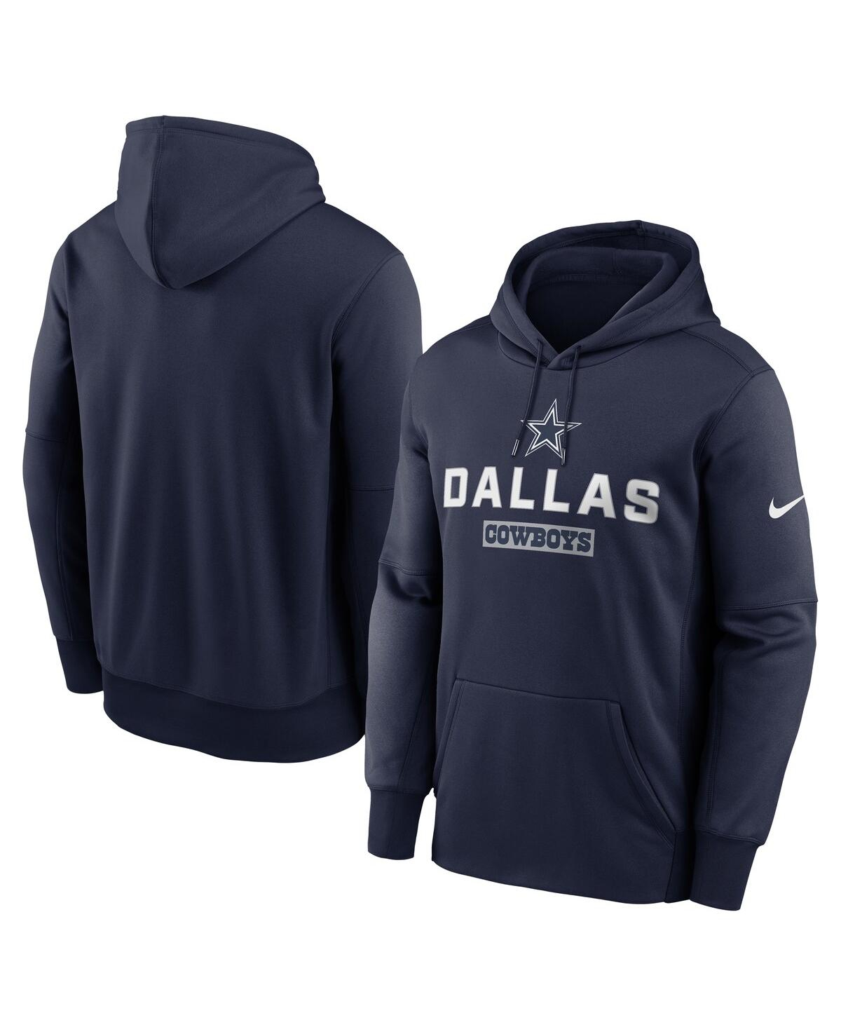 Nike Men's Navy Dallas Cowboys Toss Sweep Performance Pullover Hoodie
