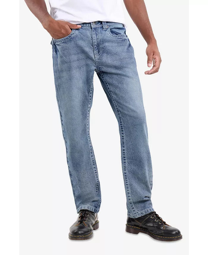 Men's Saddle Stitch Straight Fit Jeans - thumbnail 5