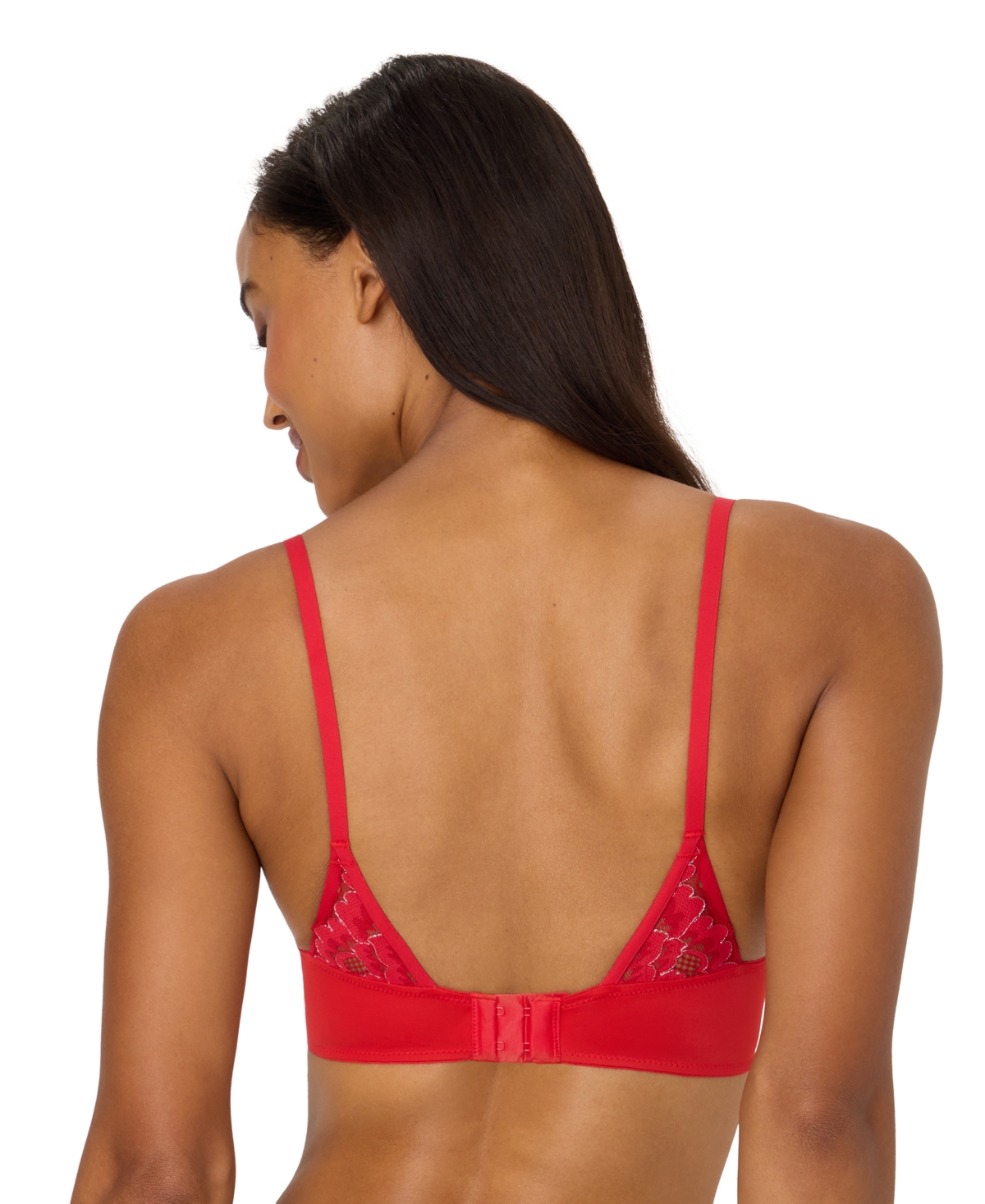Maidenform Love The Lift Rose Gold Lace Push Up Bra Dm9900 In Red