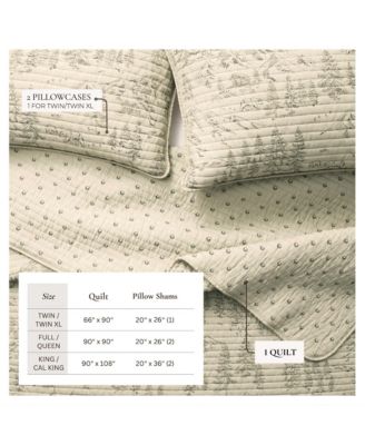 Lodge Printed Microfiber Quilt Set with Shams