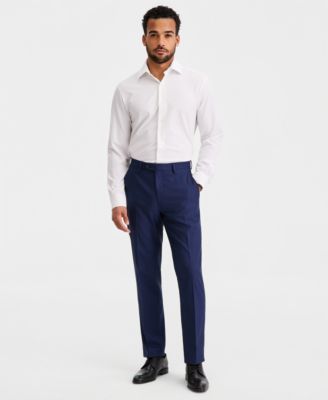 Men's Slim-Fit Stretch Solid Suit Pants