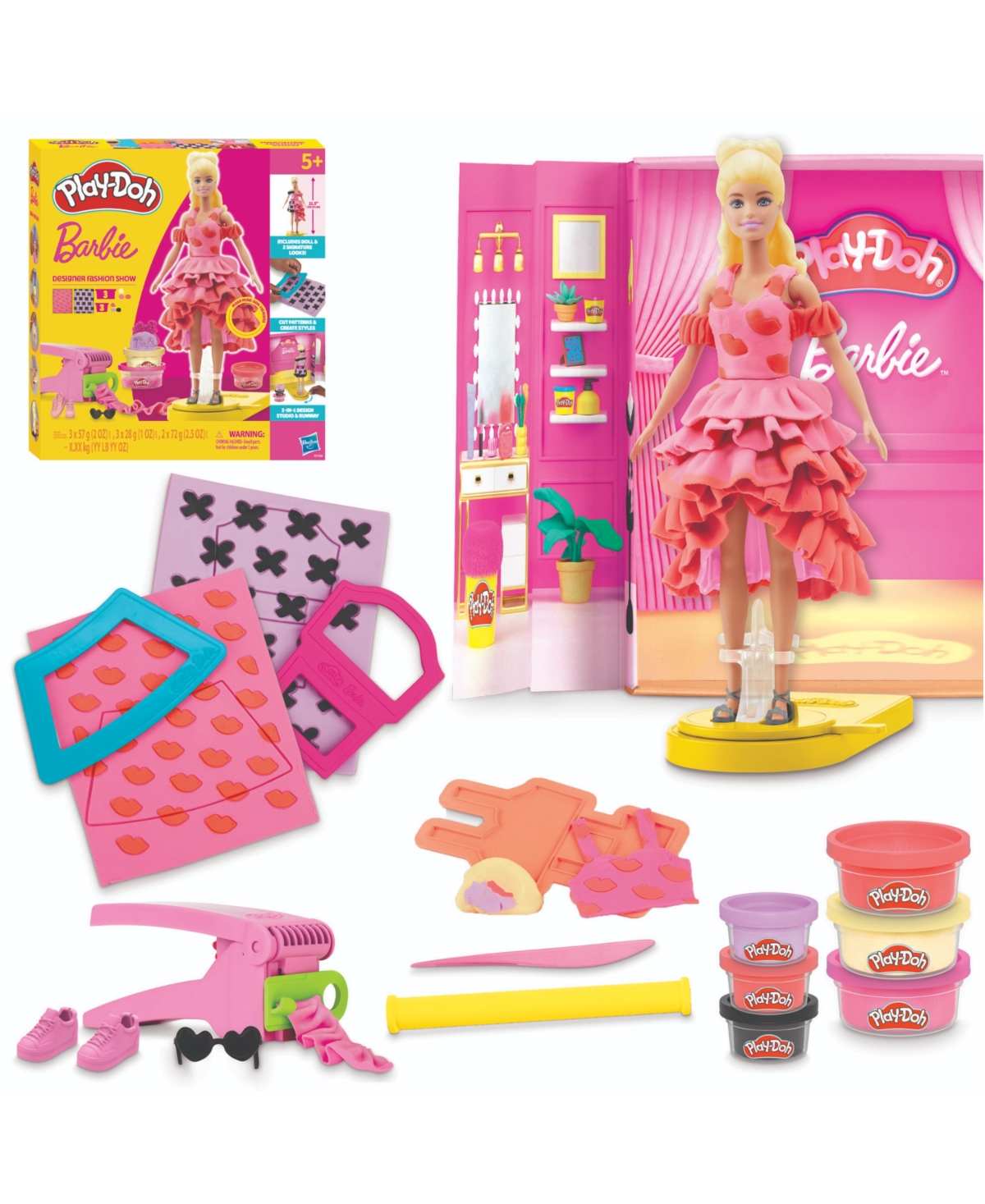 Play-doh Barbie Designer Fashion Show Playset In Transparent