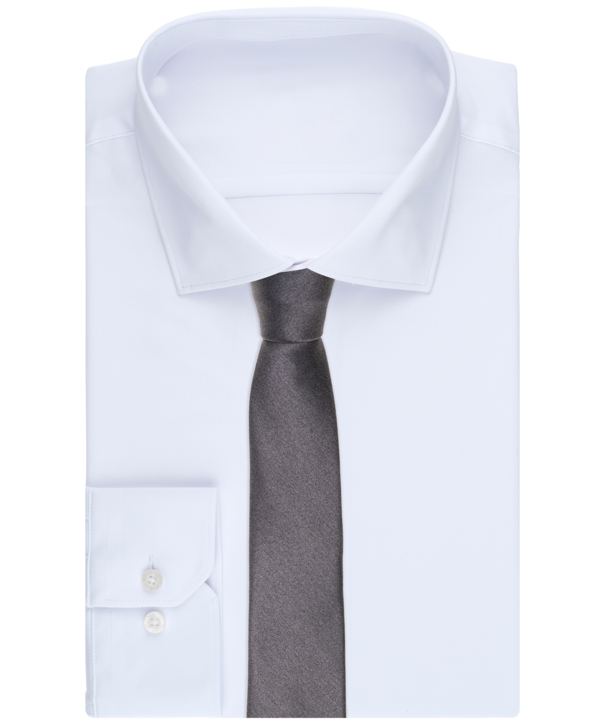 Bar Iii Men's Cool Metallic Solid Tie, Macy's Exclusive In Gray