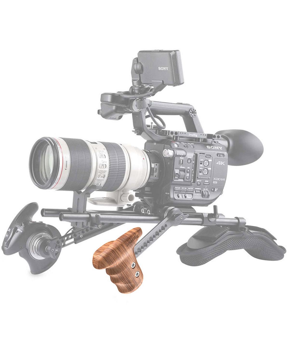SmallRig Left Side Wooden Handle with Arri Rosette for Handheld and Shoulder Mounting System