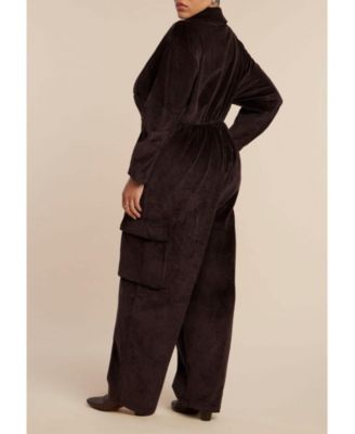Women's Plus Size Corduroy Jumpsuit