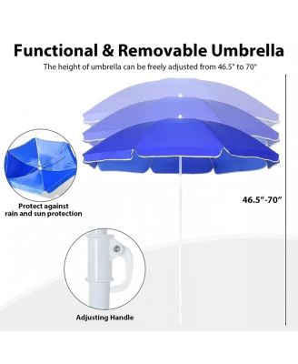 SUGIF 2-Person Camping Chair with Adjustable Canopy and Cooler
