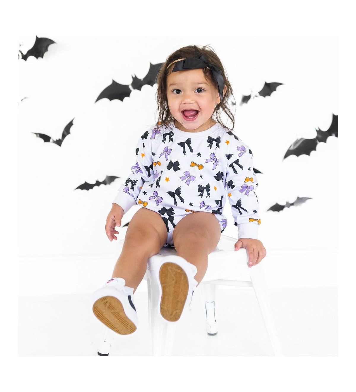 Sweet Wink Baby Girl's Glitter Bat Halloween Coquette Bow Baby Headband
