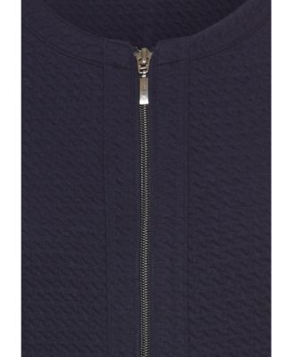 Women's Houndstooth Texture Jersey Jacket