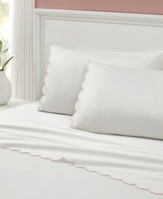 Scallop 300-Thread Count Cotton 4-Pc. Sheet Set, Full