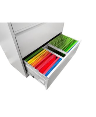 Lockable 3-Drawer Lateral File Cabinet (White)
