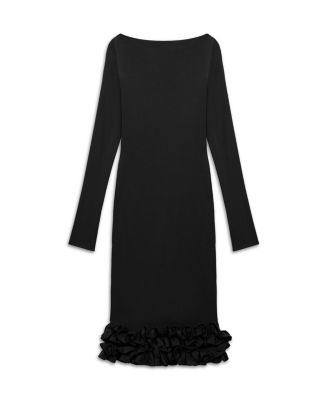 Women's Jersey Maxi Dress with Ruffle Detail