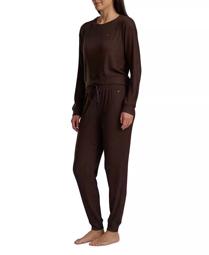Women's 2-Piece Long Sleeve Pullover and Jogger Set - thumbnail 3