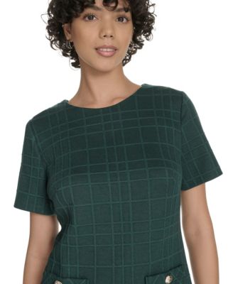 Women's Short Sleeve Knit Shift Dress