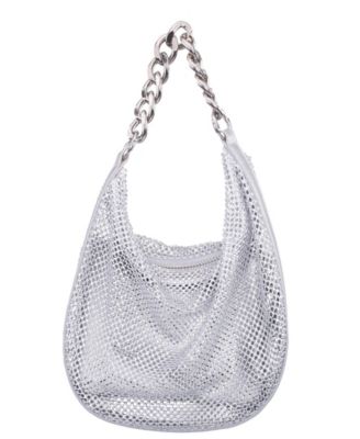 Crystal Mesh Zipper Hobo Bag