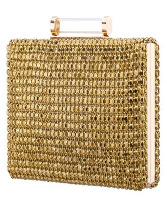 Mini Crystal Encrusted Minaudiere Lift Lock Clutch