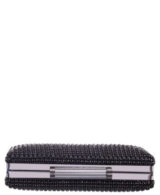 Mini Crystal Encrusted Minaudiere Lift Lock Clutch