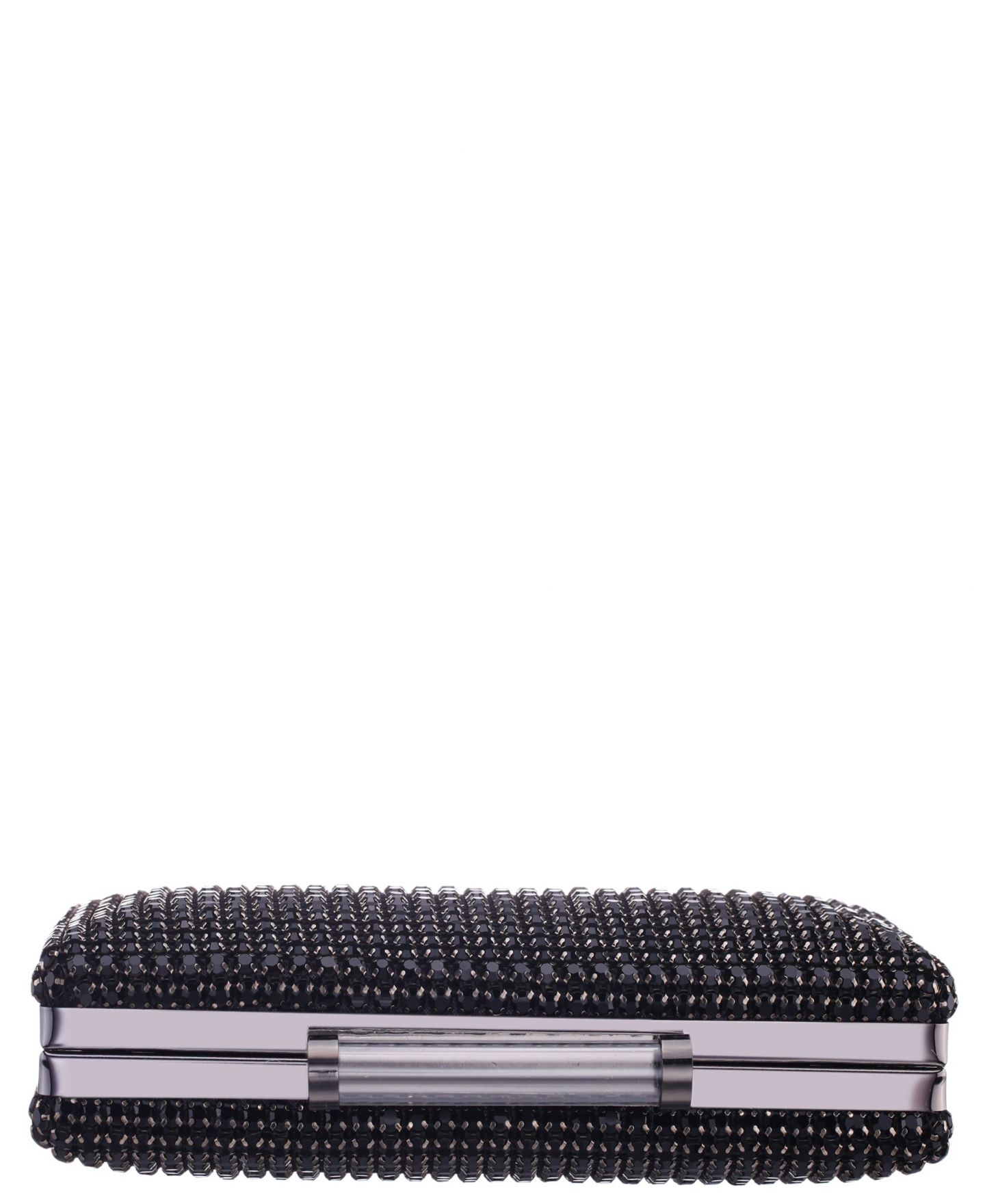 Женский клатч Nina Mini Crystal Encrusted Minaudiere Lift Lock Clutch, цвет: Чёрный — фото 3