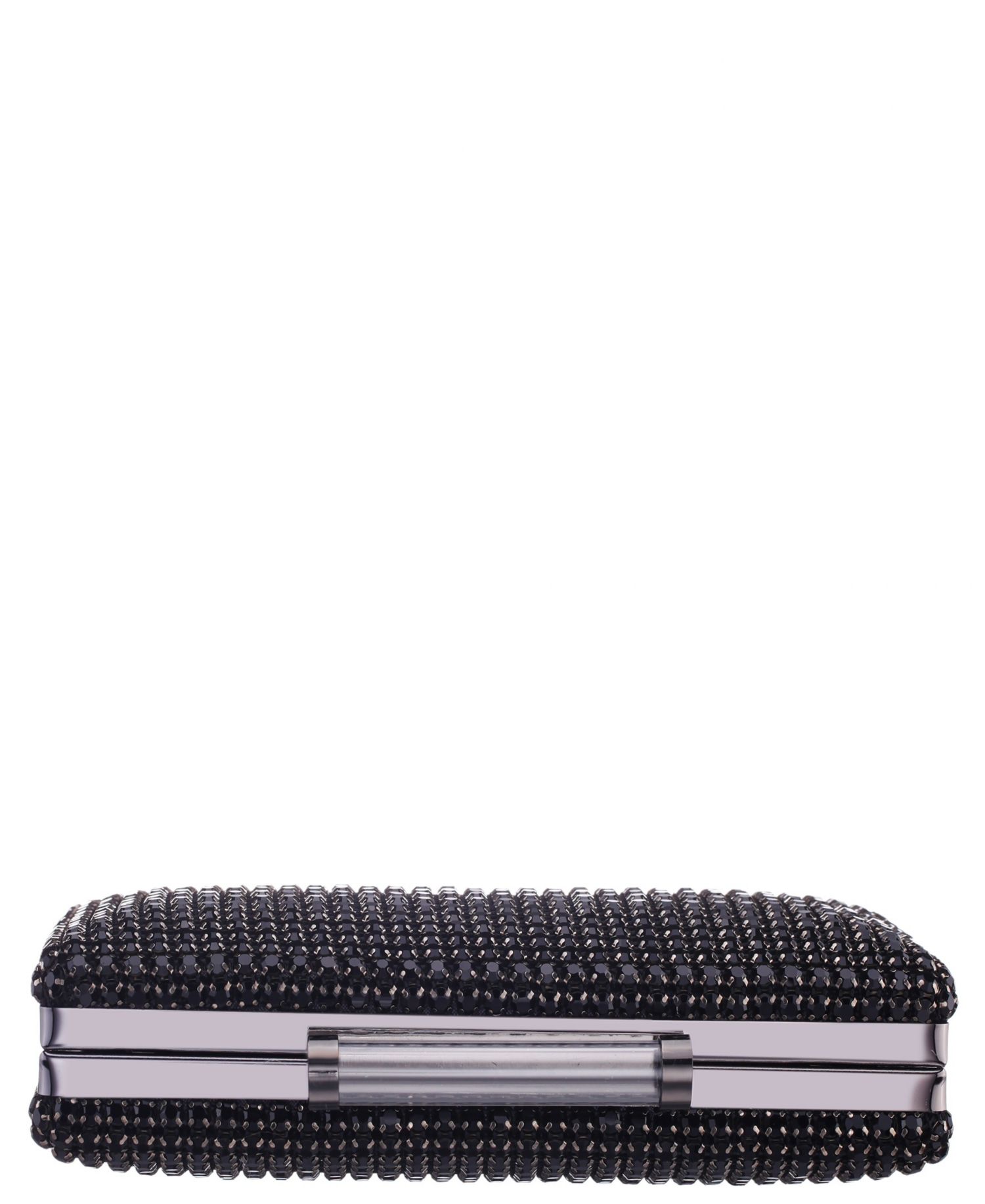 Mini Crystal Encrusted Minaudiere Lift Lock Clutch