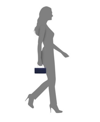 Elongated Crystal Magnetic Snap Satchel Bag