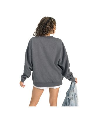 Women's Gray Philadelphia Eagles Ready to Rumble Premium Fleece Pullover Sweatshirt