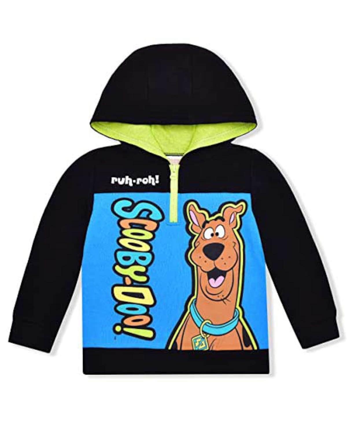 Children's Apparel Network Toddler Black Scooby-doo Graphic Pullover Hoodie In Black