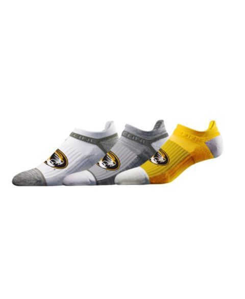 Короткие носки для мужчин и женщин Strideline Missouri Tigers Premium, набор из 3 пар