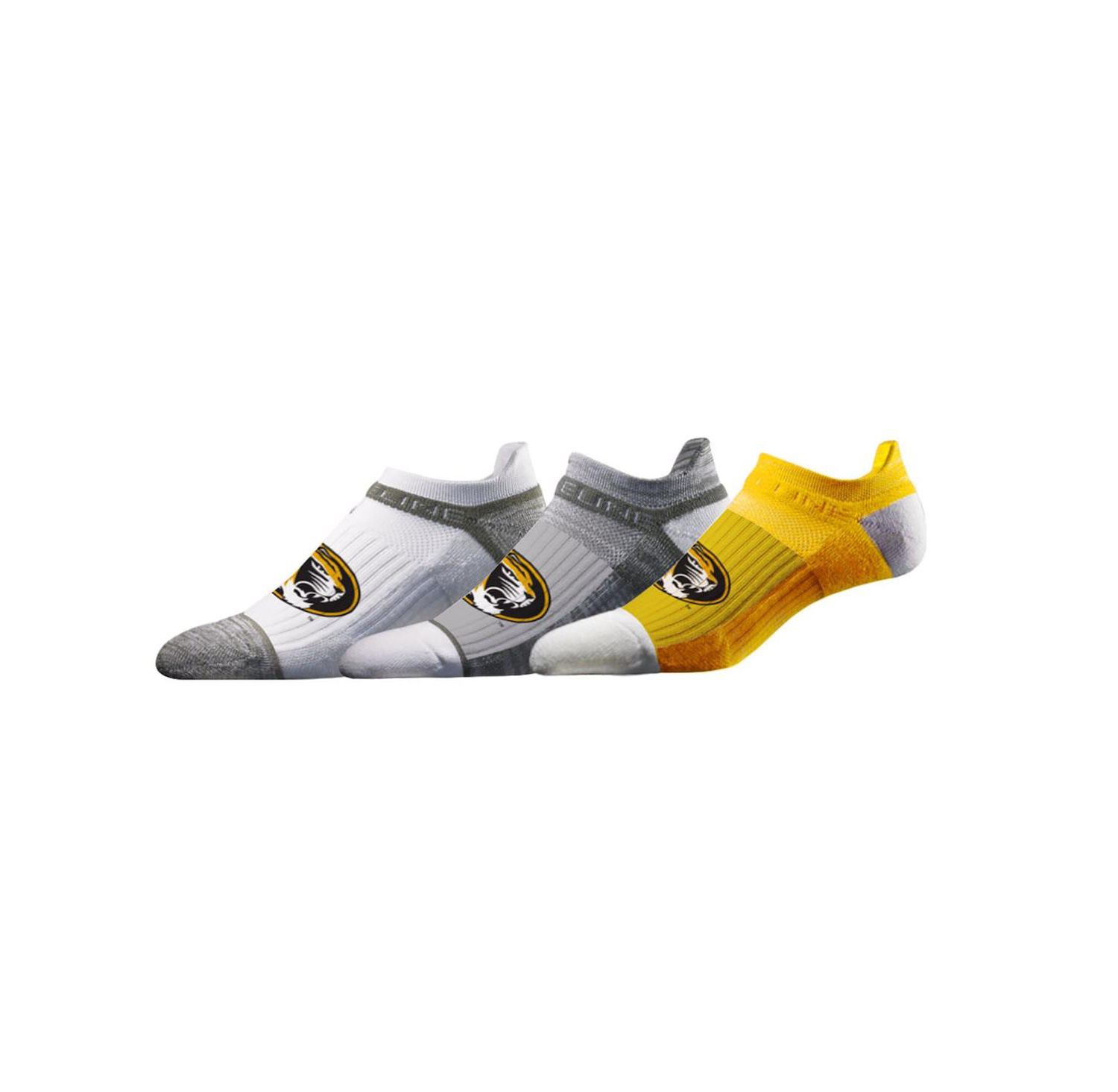Men's and Women's 3-Pack Missouri Tigers Premium Low Ankle Socks Set