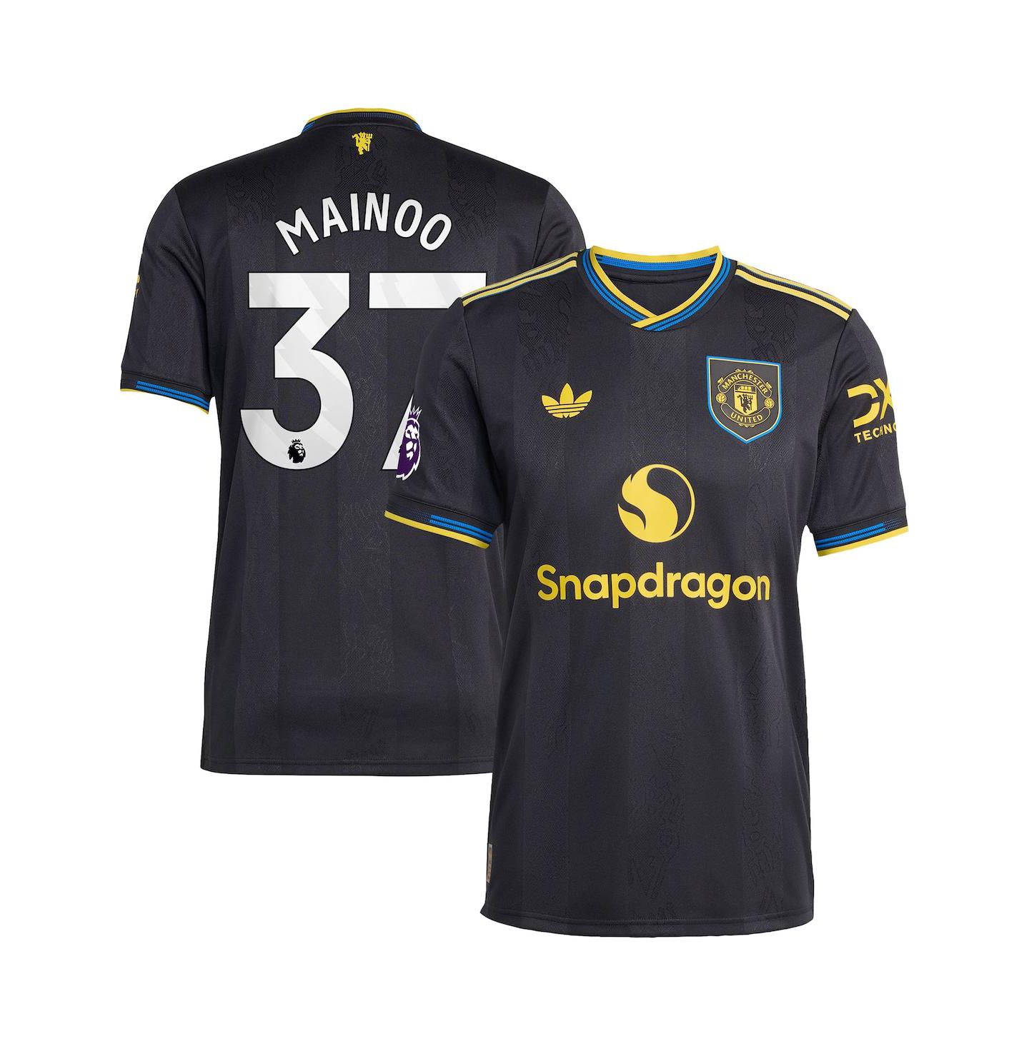 Мужской топ adidas Kobbie Mainoo Black Manchester United 2025/26 Third Authentic Player Jersey — фото 1