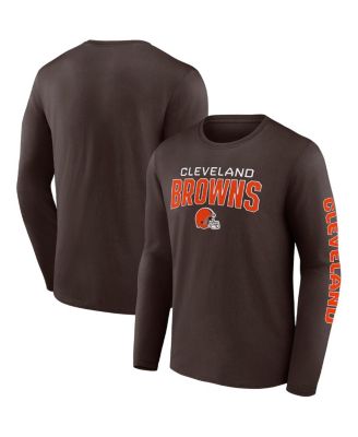 Fanatics - Men's Brown Cleveland Browns Go the Distance Long Sleeve T-Shirt