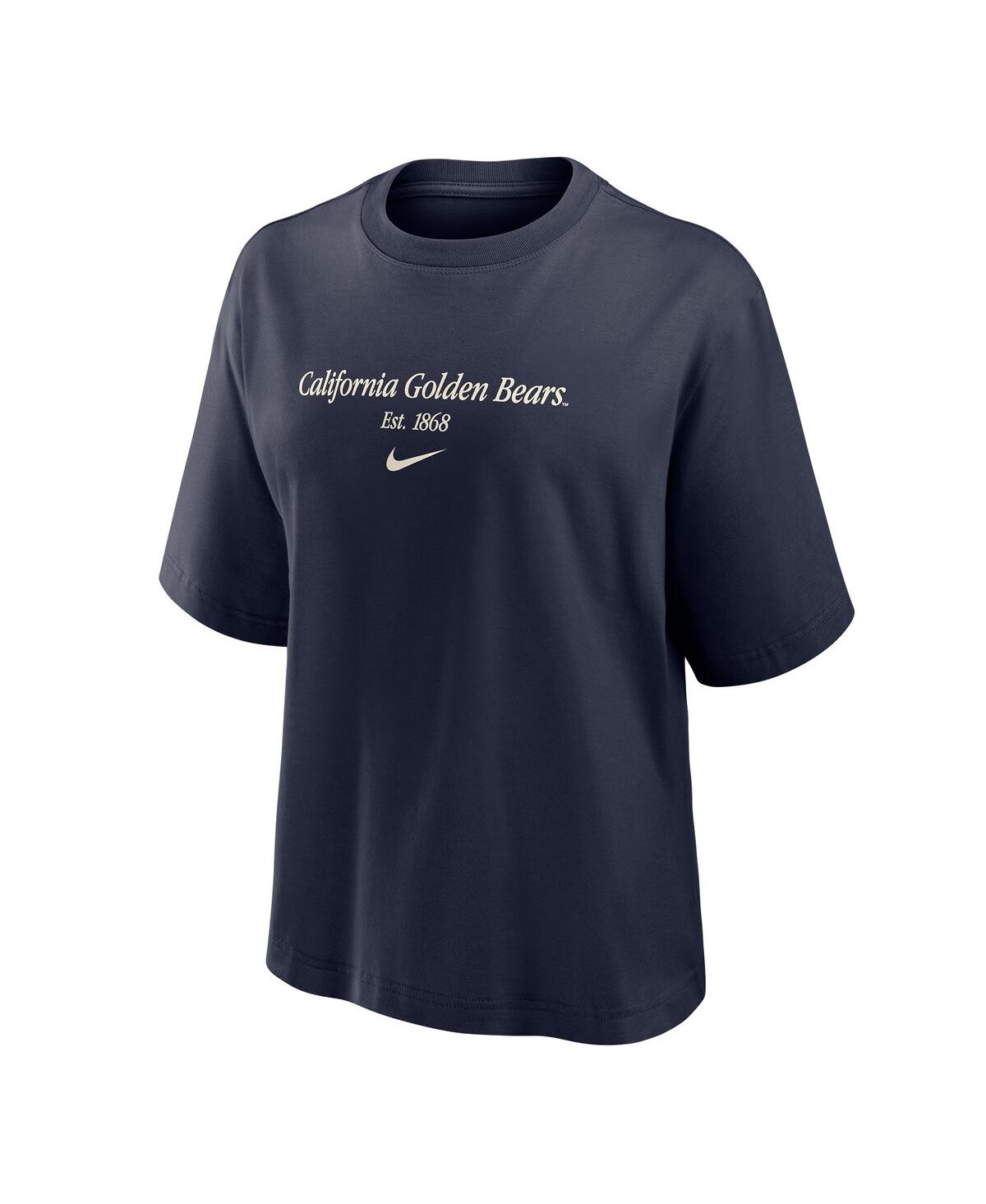 Nike Women's Navy Cal Bears Boxy T-shirt In Blue
