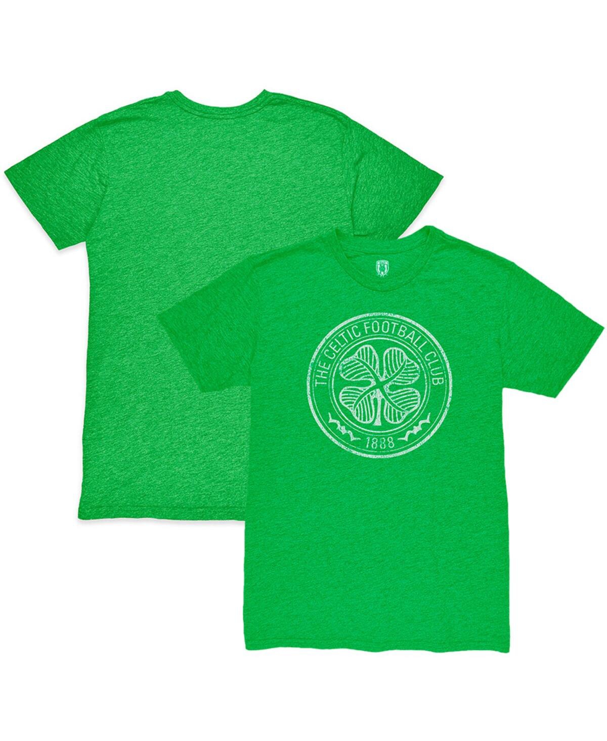 1863fc Men's Heather Green Celtic Mono Crest Twisted Tri-blend Slub T-shirt In Green