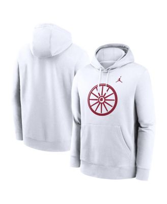 Jordan - Men's White Oklahoma Sooners Primetime Alternate Logo Club Fleece Pullover Hoodie