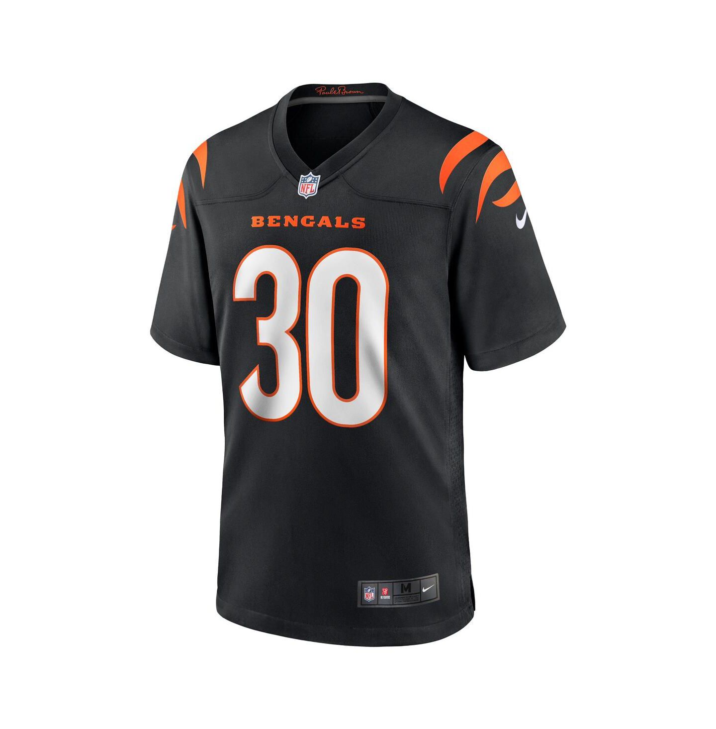 Мужской топ Nike Chase Brown Black Cincinnati Bengals Team Game Jersey — фото 2