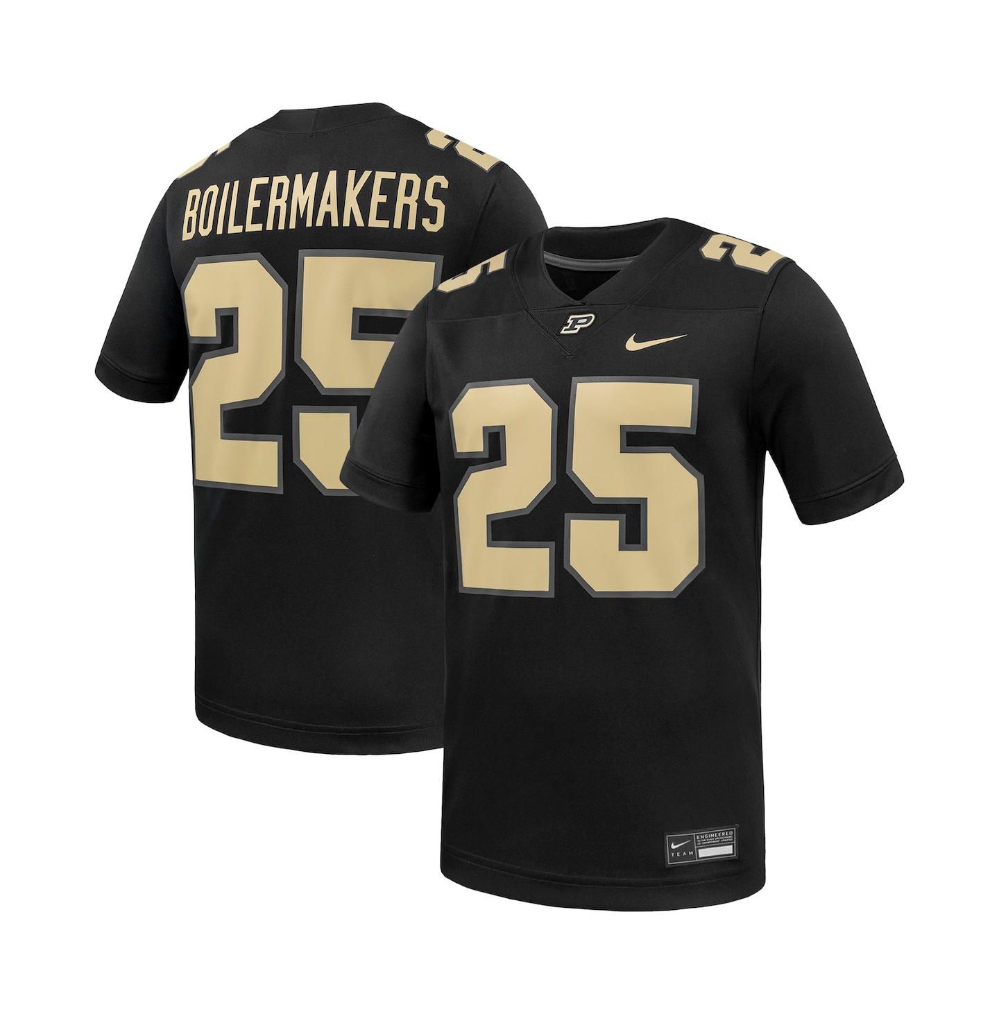 Мужской топ Nike 25 Black Purdue Boilermakers Untouchable Replica Game Jersey — фото 1