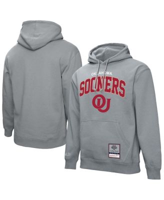 Mitchell & Ness - Men's Heather Gray Oklahoma Sooners Classic Arch Pullover Hoodie