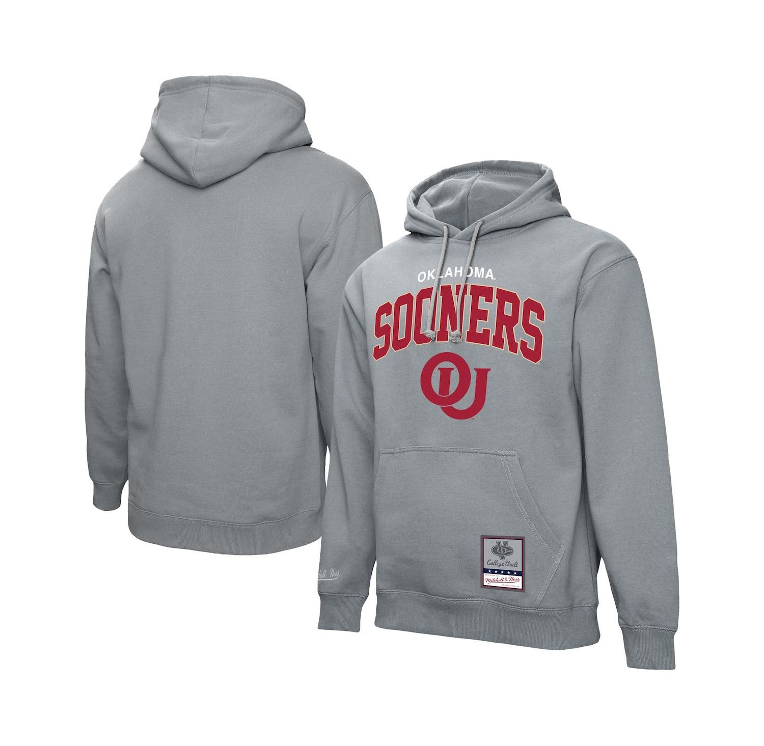 Men's Heather Gray Oklahoma Sooners Classic Arch Pullover Hoodie