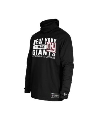 Men's Black New York Giants Functional Fandom Balaclava Helmet Stripe Tri-Blend Hoodie