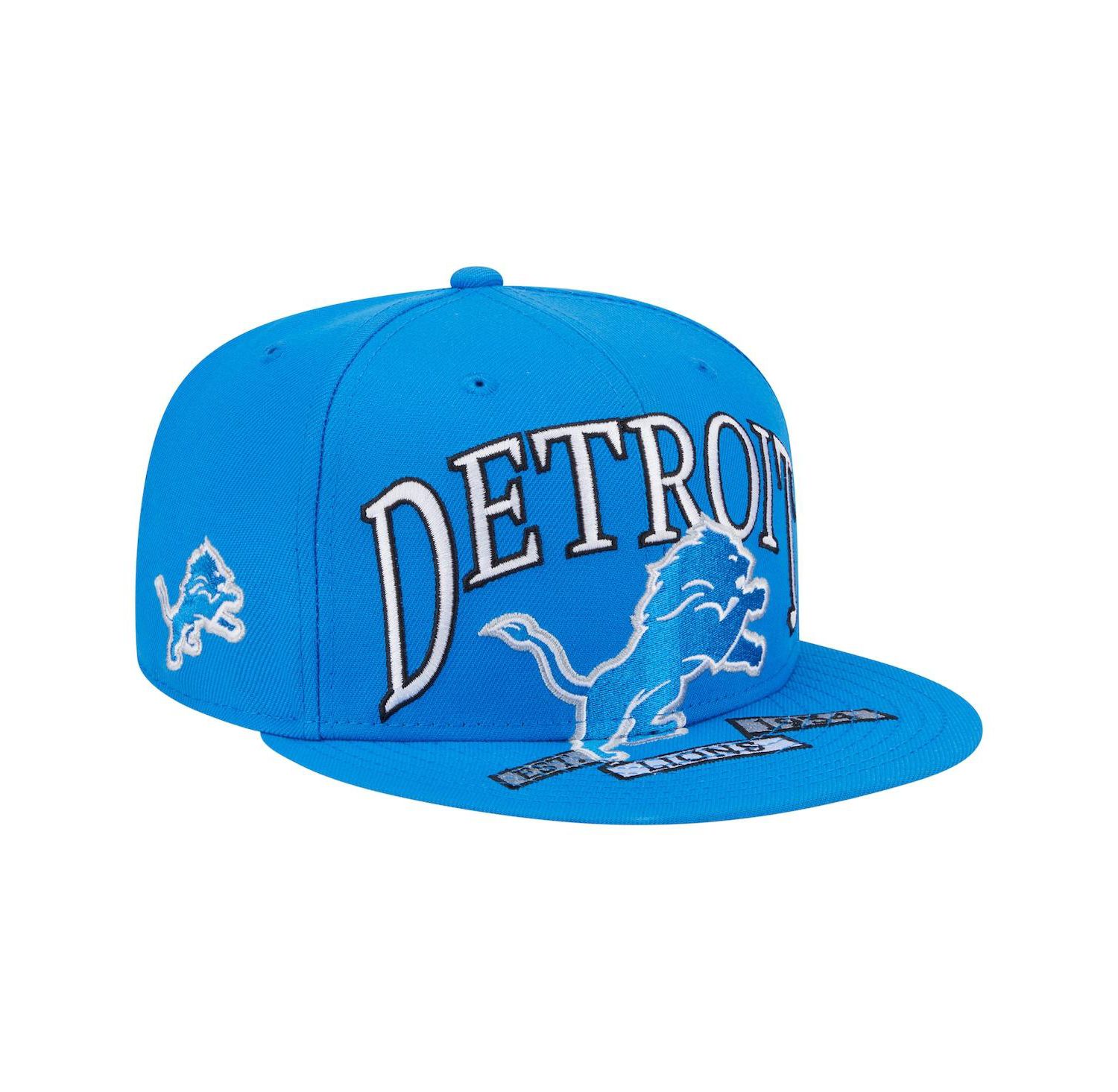 Men's Blue Detroit Lions Oversized 59FIFTY Fitted Hat