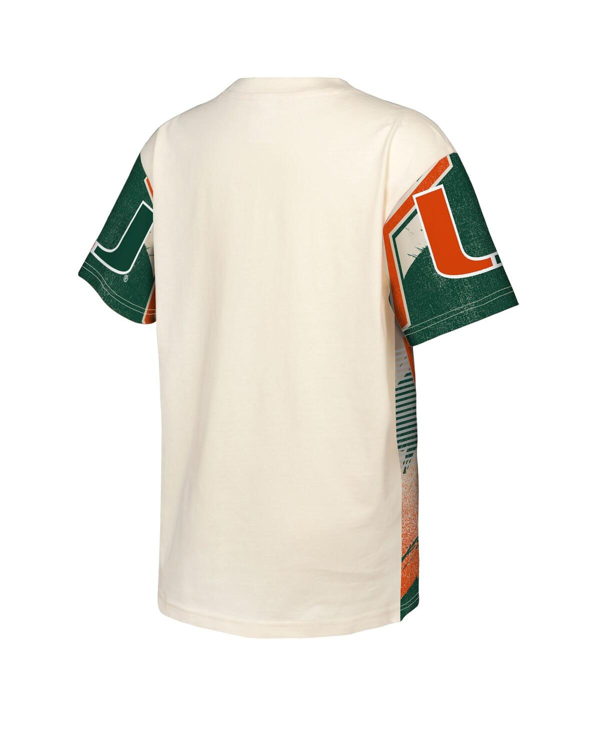 Outerstuff Big Boys And Girls Cream Miami Hurricanes Make Noise T-shirt In Multi
