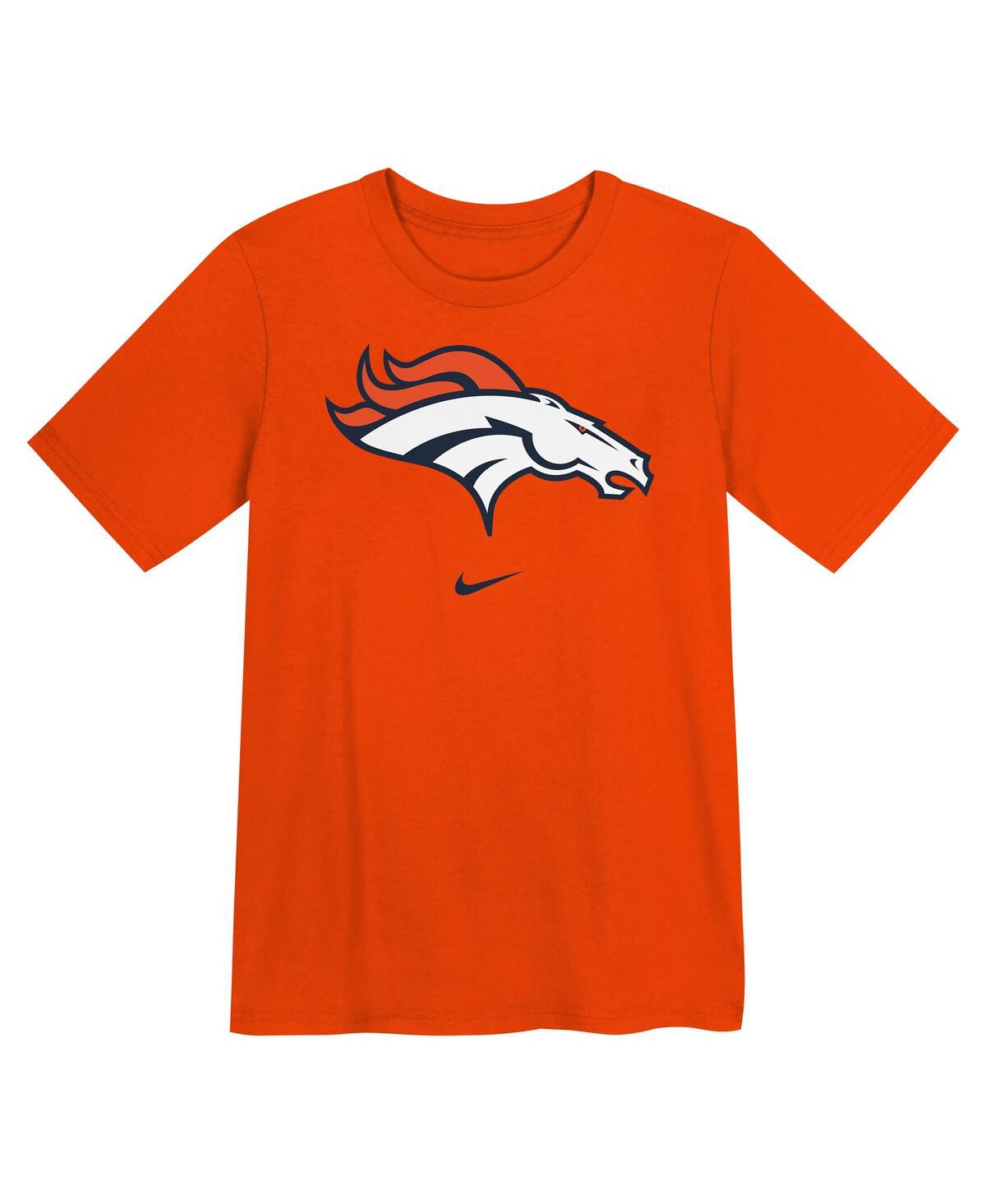 Nike Preschool Orange Denver Broncos Primary Logo Legend Performance T-shirt In Orange