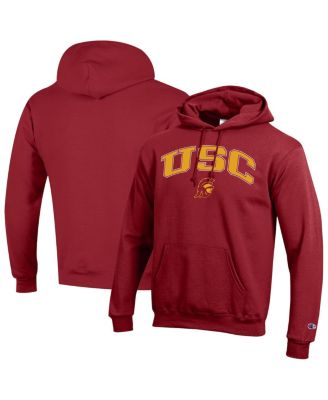 Champion - Men's Crimson USC Trojans Arched Logo Fleece Pullover Hoodie