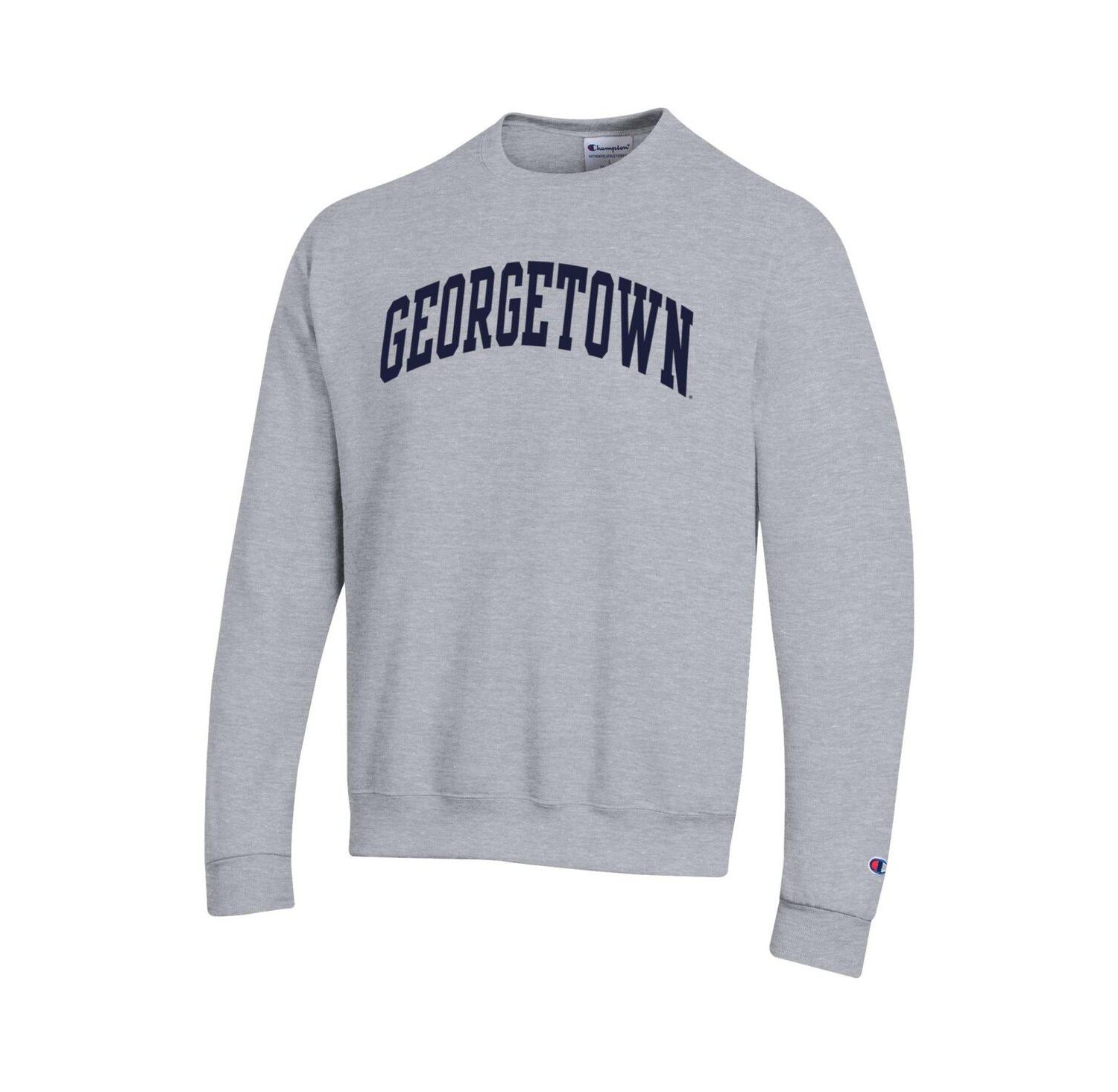 Men's Navy Georgetown Hoyas Basic Arch Fleece Pullover Sweatshirt