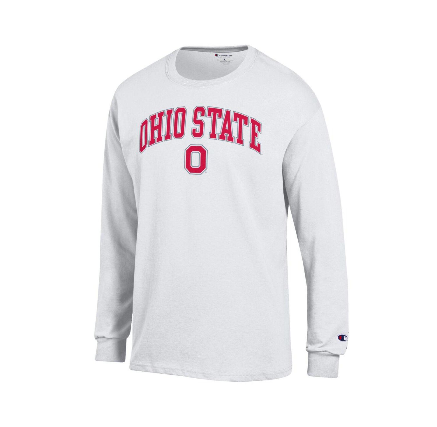Men's Scarlet Ohio State Buckeyes Arch Over Logo Long Sleeve T-Shirt
