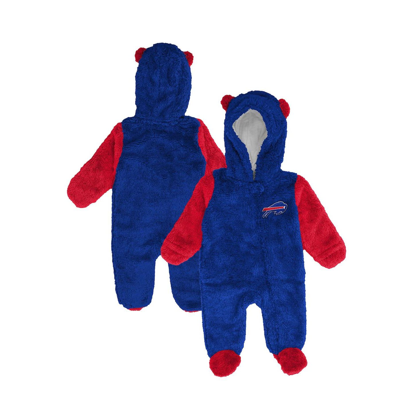 Outerstuff Baby Boys and Girls Royal Buffalo Bills Stay Napping Fleece Bunting Full-Zip Sleeper — фото 1