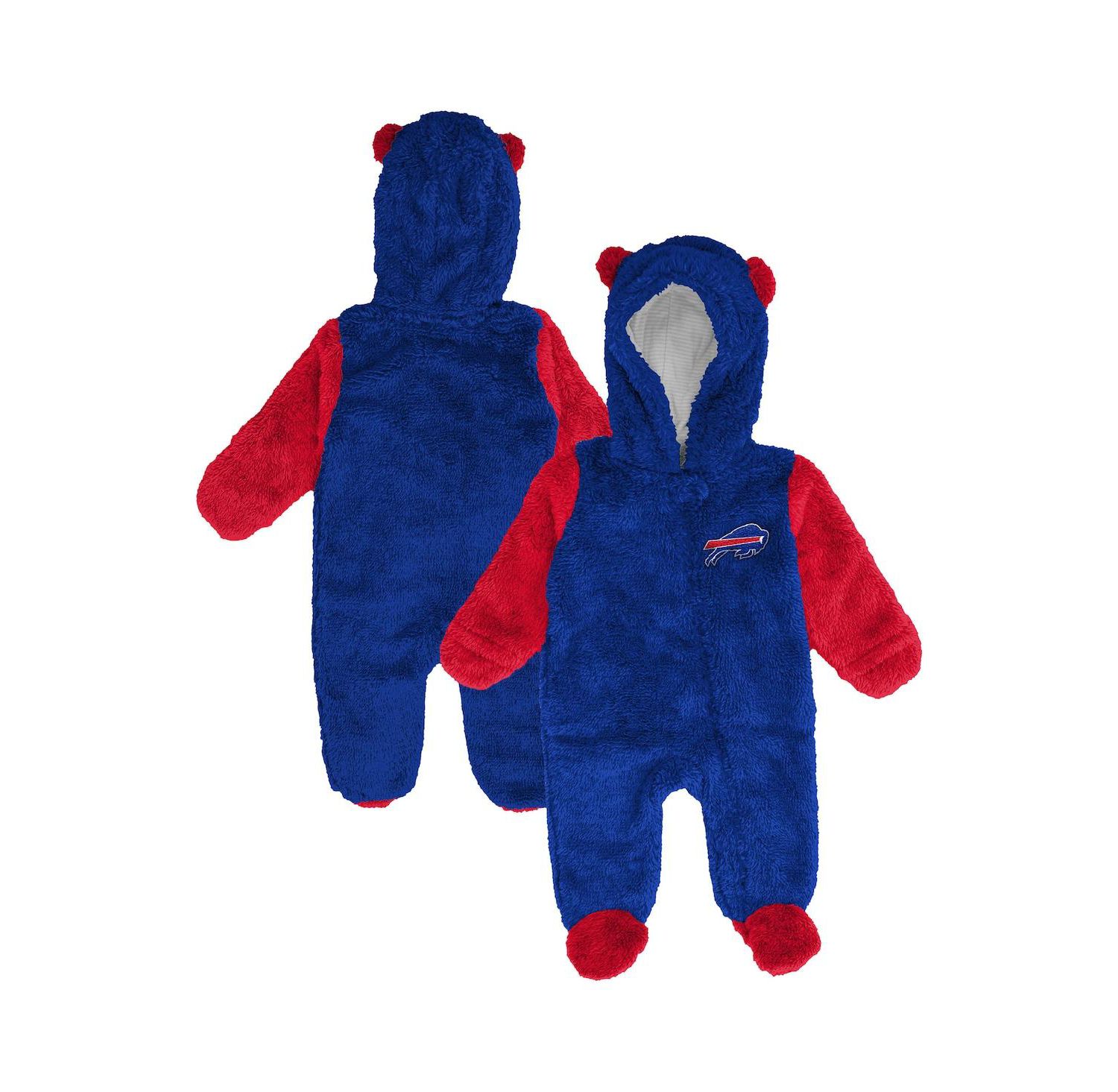 Baby Boys and Girls Royal Buffalo Bills Stay Napping Fleece Bunting Full-Zip Sleeper