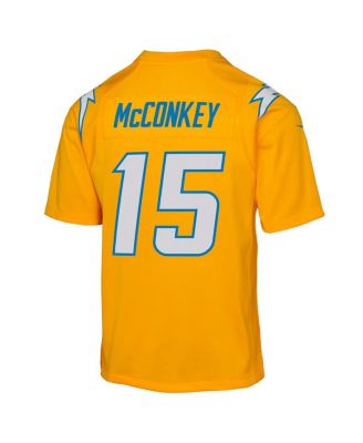 Big Boys and Girls Ladd McConkey Gold Los Angeles Chargers Alternate Charger Power Game Player Jersey