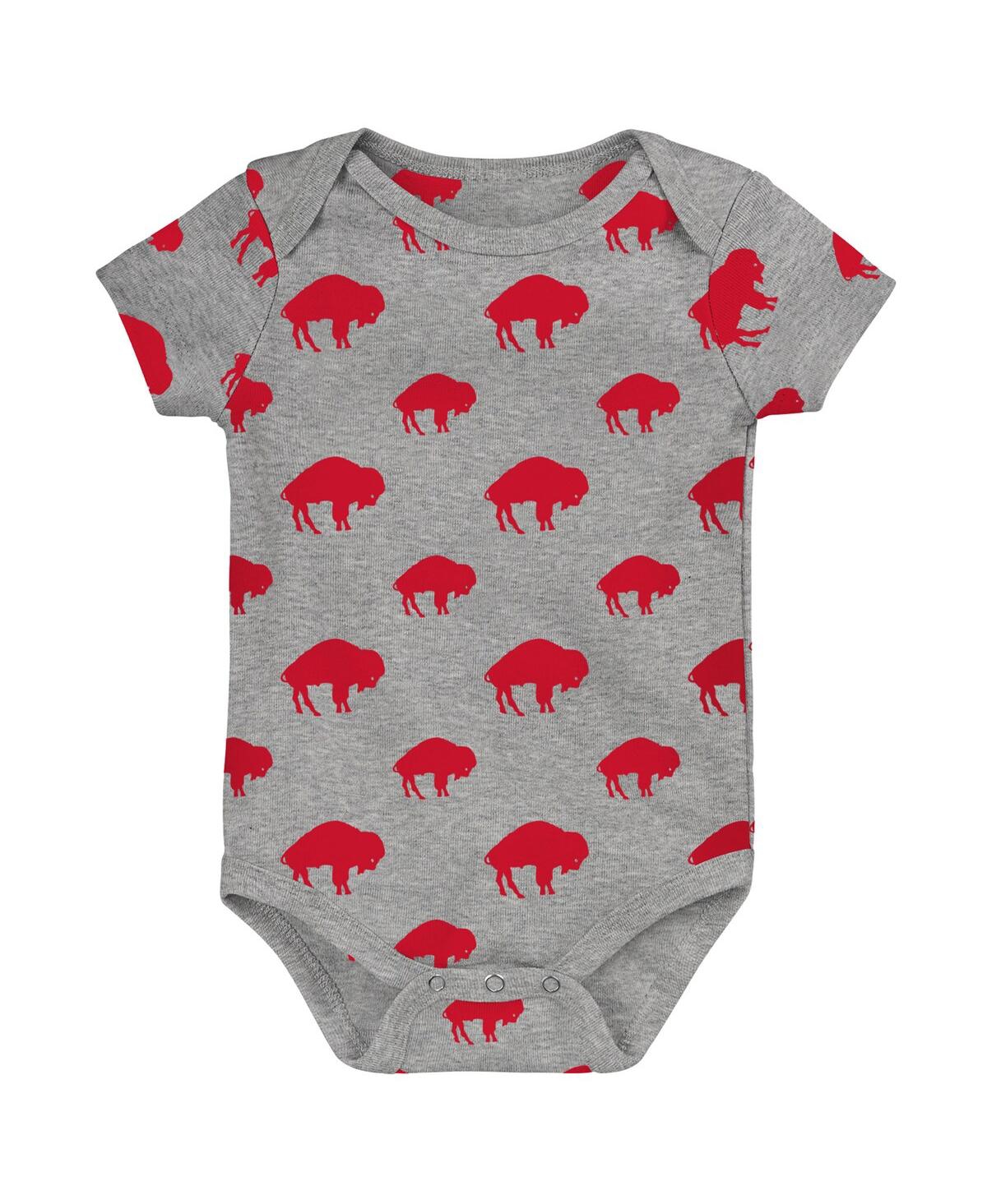 Outerstuff Newborn 3-pack Buffalo Bills Little Tike Bodysuit Set In Multi