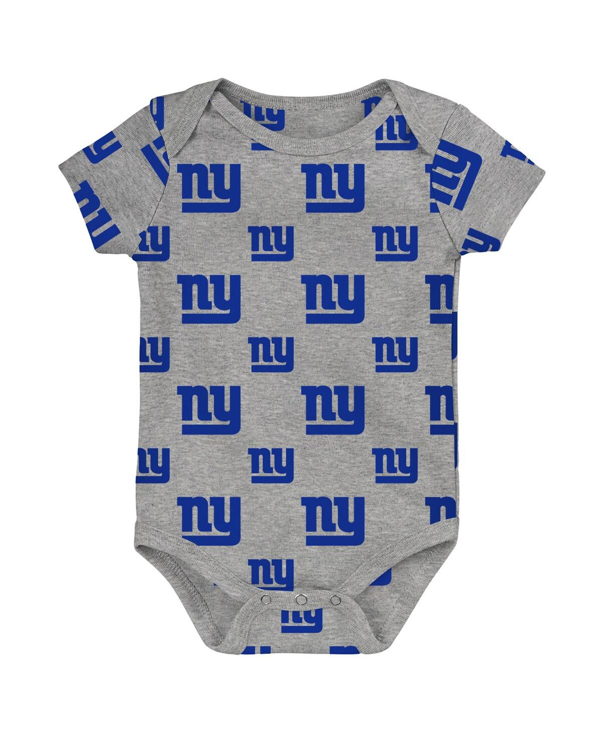 Outerstuff Newborn 3-pack New York Giants Little Tike Bodysuit Set In Multi