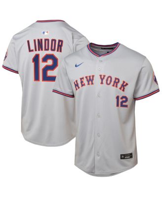 Nike - Big Boys and Girls Francisco Lindor Gray New York Mets Road Limited Jersey