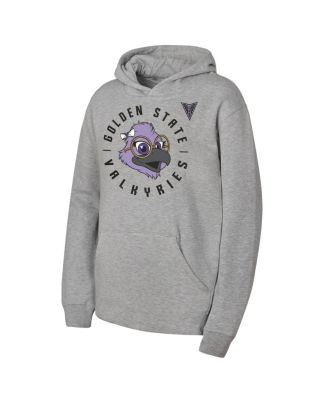 Outerstuff - Big Boys and Girls Heather Gray Golden State Valkyries Mascot Hoodie